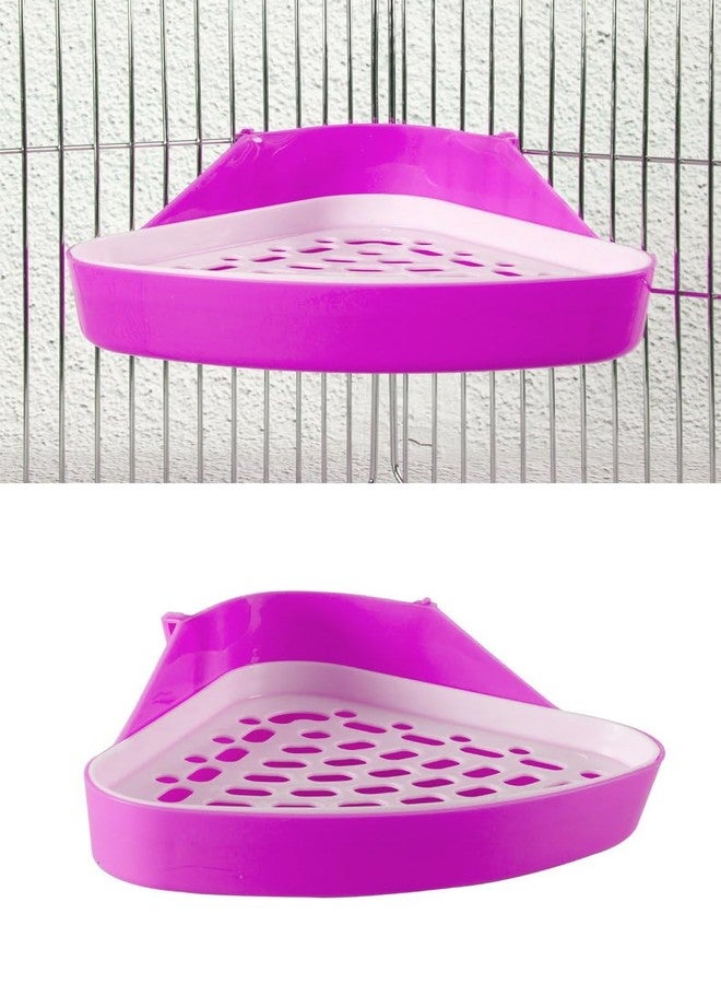 سايج سكوير صندوق فضلات الأرانب المربع الكبير الحجم من سيج، للتدريب على استخدام المرحاض مع شبكة للأرانب والخنازير الغينية والشنشيلة (وردي) - Image 4